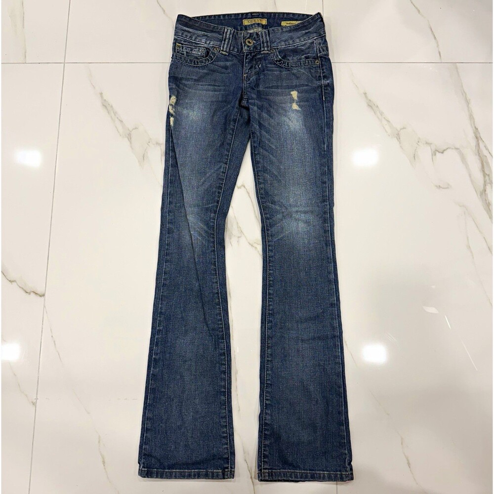 Guess Y2K Lowrise Vintage Daredevil Boot Denim Jeans Size 28 Womens